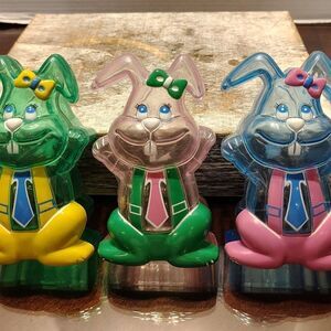 👍 Easter Bunny Candy Holders Set of 3   C8
